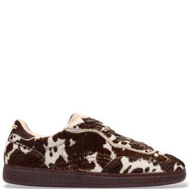 HOFF WOMENS LACE TRAINERS - BROWN ANIMAL PRINT